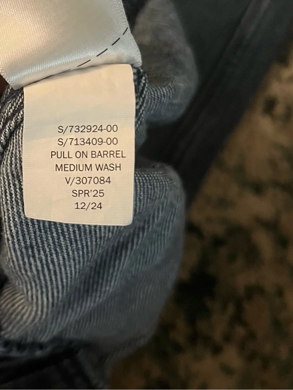 GAP women’s Blue Elastic-Waist Denim pull-on barrel Jeans
